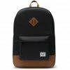 Herschel Heritage Backpack black/tan -Travelling Backpacks Shop herschel heritage backpack unisex black tan 1