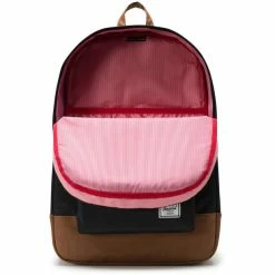Herschel Heritage Backpack black/tan -Travelling Backpacks Shop herschel heritage backpack unisex black tan 3