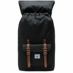 Herschel Little America Backpack 25l black/saddle brown -Travelling Backpacks Shop herschel little america backpack black saddle brown 3