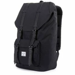 Herschel Little America Backpack 25l black/black -Travelling Backpacks Shop herschel little america backpack unisex black black 3