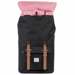 Herschel Little America Backpack 25l black/tan -Travelling Backpacks Shop herschel little america backpack unisex black tan 4