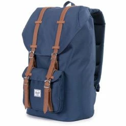 Herschel Little America Backpack 25l navy/tan -Travelling Backpacks Shop herschel little america backpack unisex navy tan 3