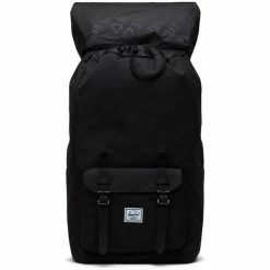 Herschel Little America Backpack 25l black/black -Travelling Backpacks Shop herschel little america rucksack 25l black black 3